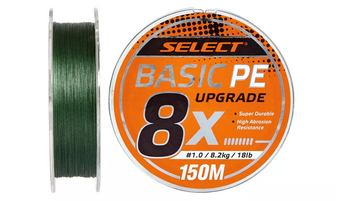 Шнур Select Basic PE 8X Green 150m #1.0/0.14mm 18lb/8.2kg 1870.31.34 фото