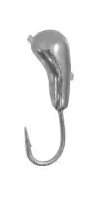 Морм. вольф. Fishing ROI Наяда з отвором та кембриком 3mm 0,41gr silver (10шт/уп) (M400) 400-7-3-S фото