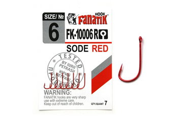 Гачок Fanatik Sode Red FK-10006R №6 7шт. FK-10006R-6 фото