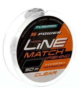 FLAGMAN Волосінь S-POWER HOOK LINE NEW 0,25mm 50m CLEAR SPHLN50025 фото