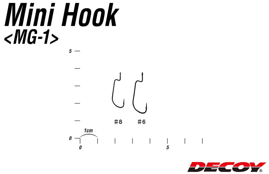 Крючок Decoy Mini Hook MG-1 #8 (10 шт/уп) 1562.00.17 фото