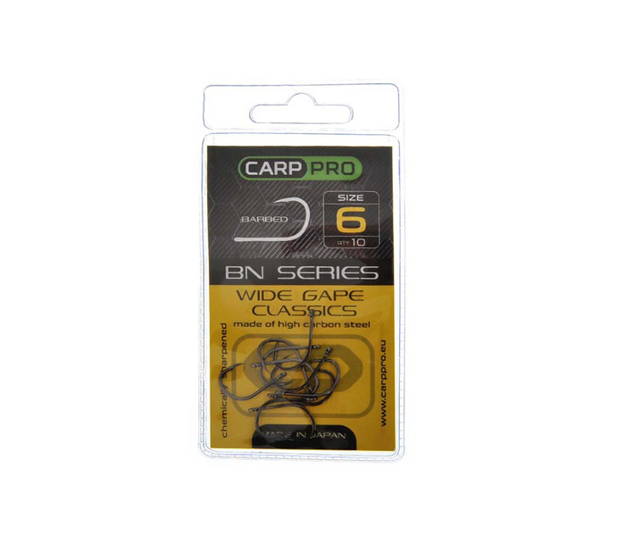Гачки Carp Pro Black Nickel Wide Gape Classics №6 CPBNWGC6 фото