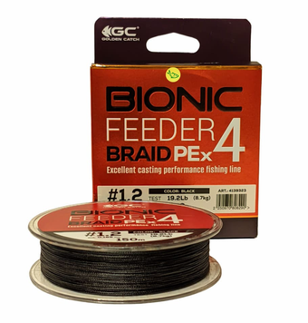 Шнур GC Bionic Feeder PE X4 150м #0.8 Black  4139321 фото