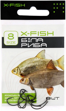 Крючок X-Fish Белая Рыба #8 8шт 1917.03.48 фото