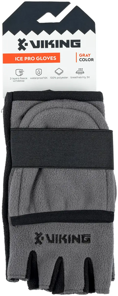 Рукавички Viking Fishing Ice Pro Gloves L 3 cut finger grey-graphite 1919.05.61 фото