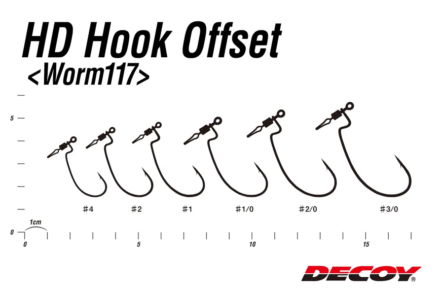 Офсетний гачок Decoy HD Offset Worm 117 №1/0 5543083 фото