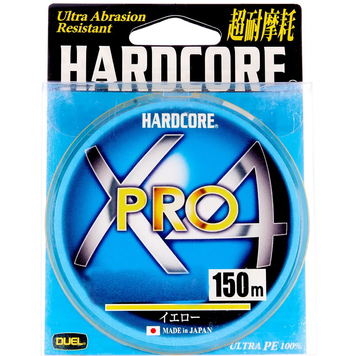Шнур Duel Hardcore X4 Pro 150м 0.8 14lb Yellow 4163011 фото